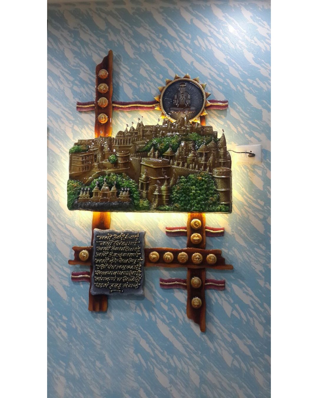 Riddhi Siddhi Art Creations - LED Backlit Girnar Temple Entrance Mural